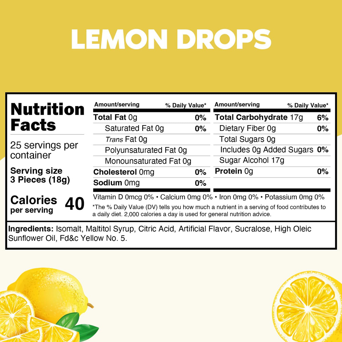 Taboom lemon candy disc close-up, highlighting bright zest and tangy aroma.