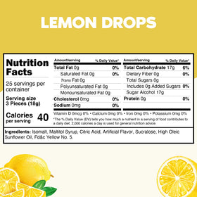 Taboom lemon candy disc close-up, highlighting bright zest and tangy aroma.