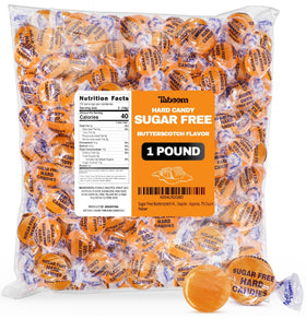 Taboom sugar-free butterscotch bulk 1 lb shown, ideal for party bowls and gatherings