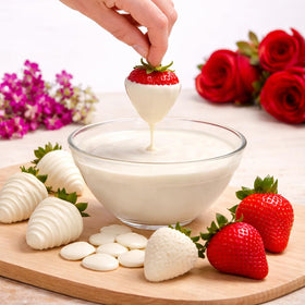 Taboom melting action shows smooth, even melt for drizzling and decorating.