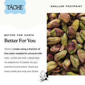 Táche pistachio milk as a baking ingredient for pistachio notes