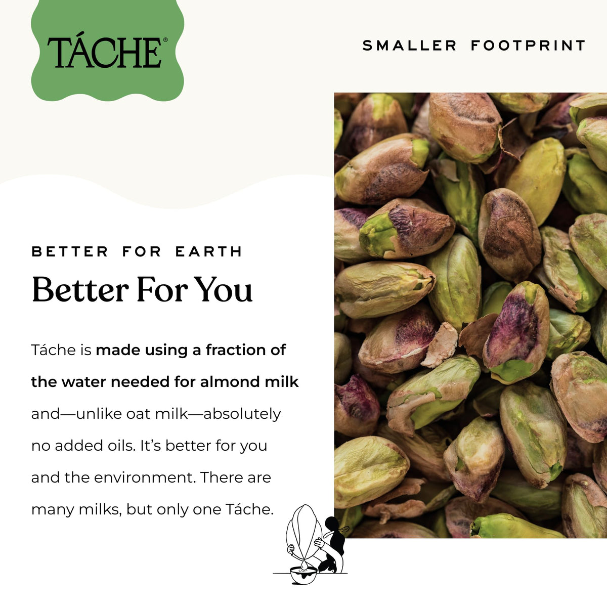 Táche Pistachio Milk as a cereal topping for a creamy breakfast.