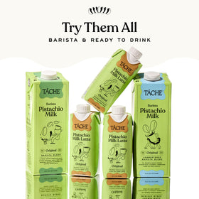 Táche Pistachio Milk 32oz carton packaging ready for pantry.
