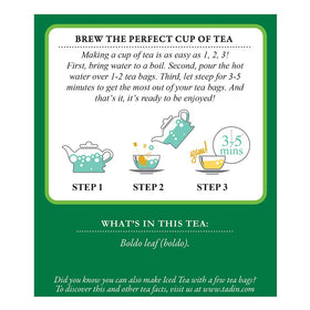 Tadin Boldo Tea sourced in the Andes for rich tradition