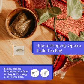 Hot cup of Tadin Tea ready for a relaxing moment.