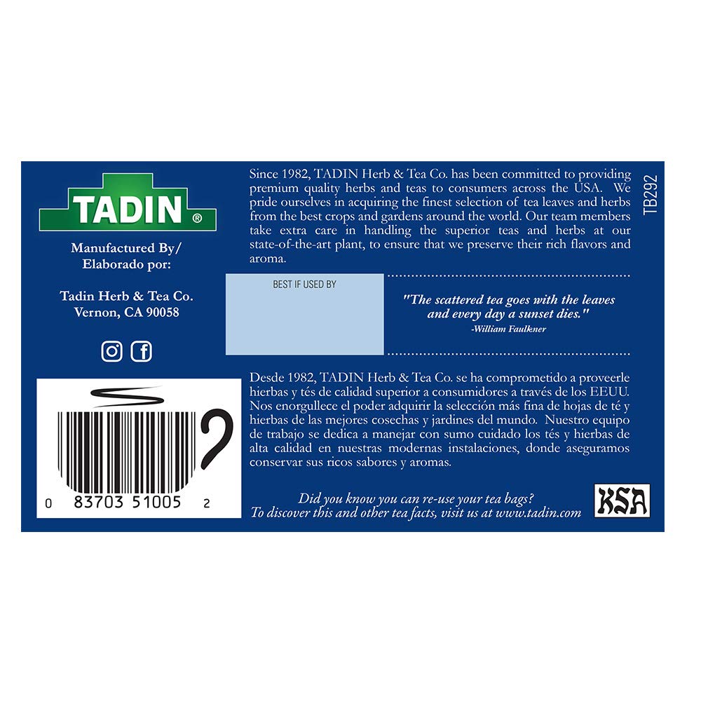 Tadin Detox Dandelion Tea three-pack packaging shown for everyday wellness