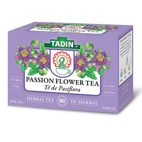 Close-up of Tadin Pasiflora tea bags with delicate aroma