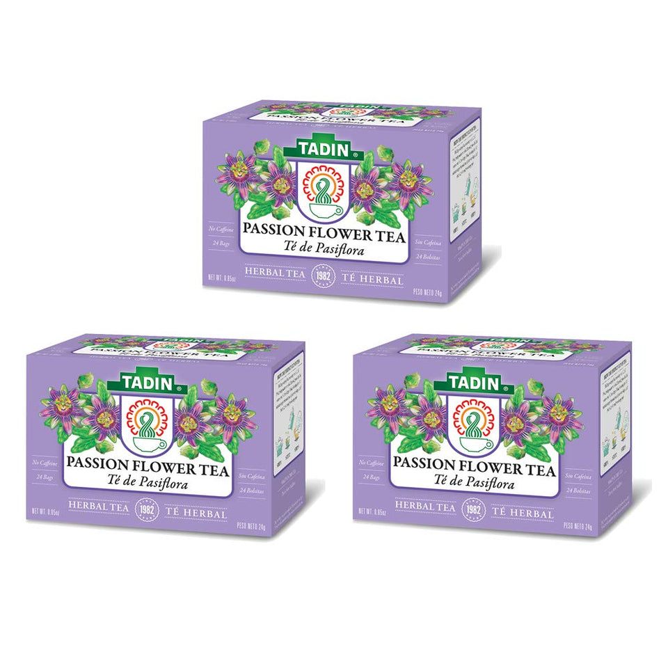 Tadin Pasiflora tea packs for convenient relaxation ritual