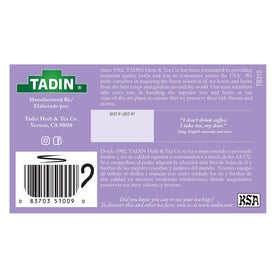 Front view of Tadin 3-pack packaging, convenient daily ritual.