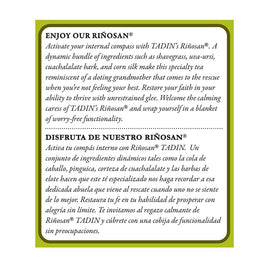 Blend of shavegrass, corn silk and cuachalalate in Tadin Riñosan tea.