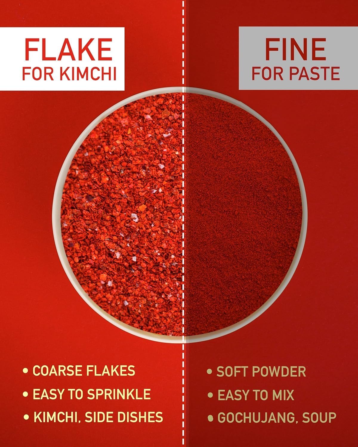 Taekyung gochugaru jar displaying premium Korean spice in your kitchen.