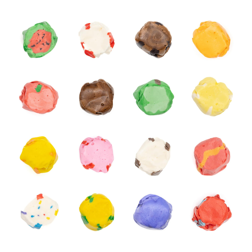 Taffy Shop Classic Favorites Mix with colorful wrappers, ideal for gifting.