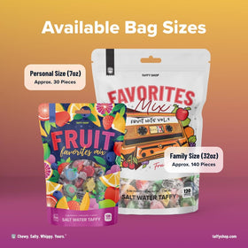 Taffy Shop Fruit Favorites holiday pack is perfect for parties and celebrations.