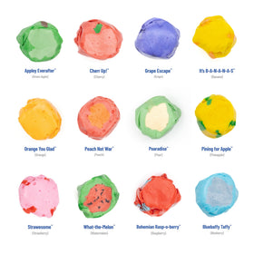 Taffy Shop Fruit Favorites offer a chewy texture with bright fruit flavors.
