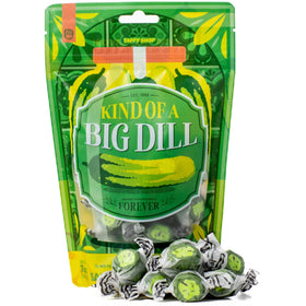 Taffy Shop Kind Of a Big Dill dill pickle flavor in a chewy bite for pickle lovers
