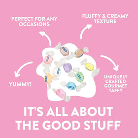 Taffy Town allergen-free badge on packaging