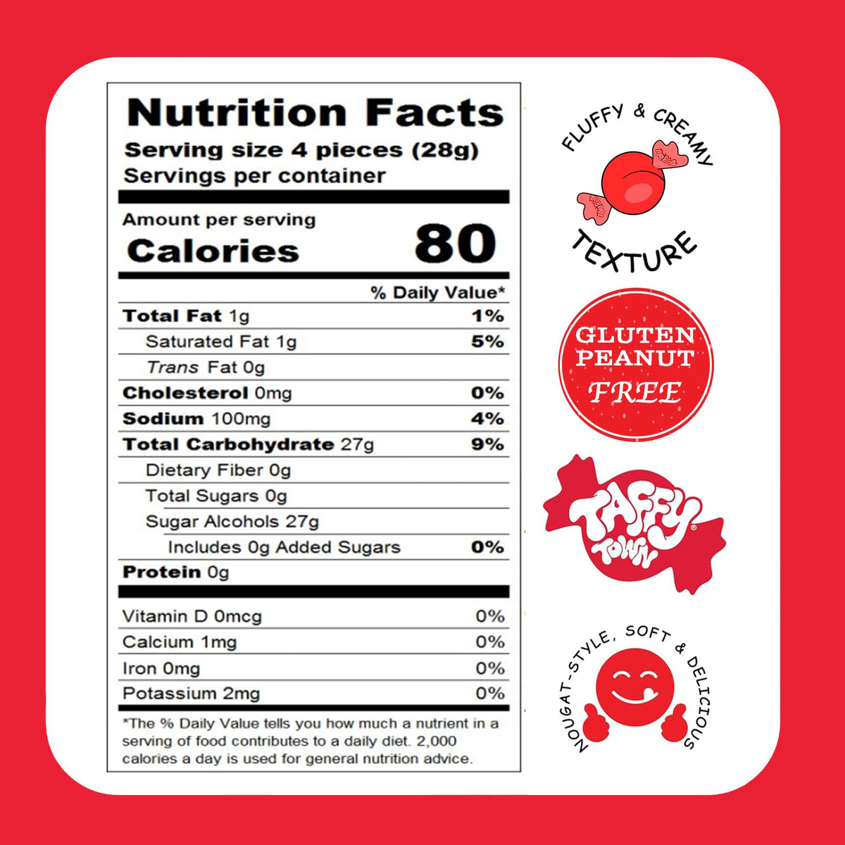 Taffy Town Sugar Free Cinnamon serving bowl for snacking