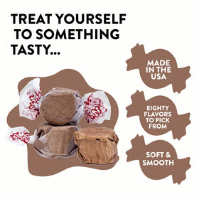 Taffy Town Chocolate Saltwater Taffy individually wrapped pieces for gifting.