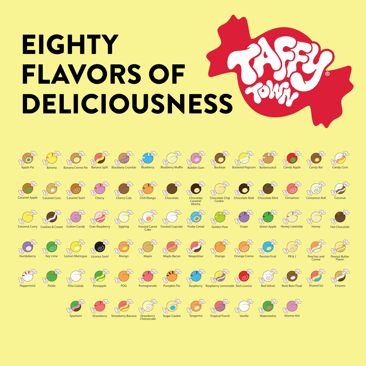 Taffy Town Frosted Cupcake gift tin adds colorful, shareable candy moments.