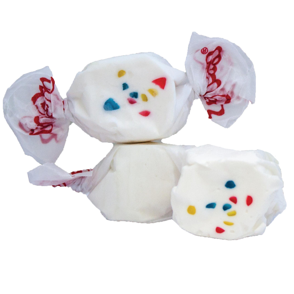 Taffy Town Saltwater Taffy Frosted Cupcake packaging shows premium treat, ideal for gift boxes.