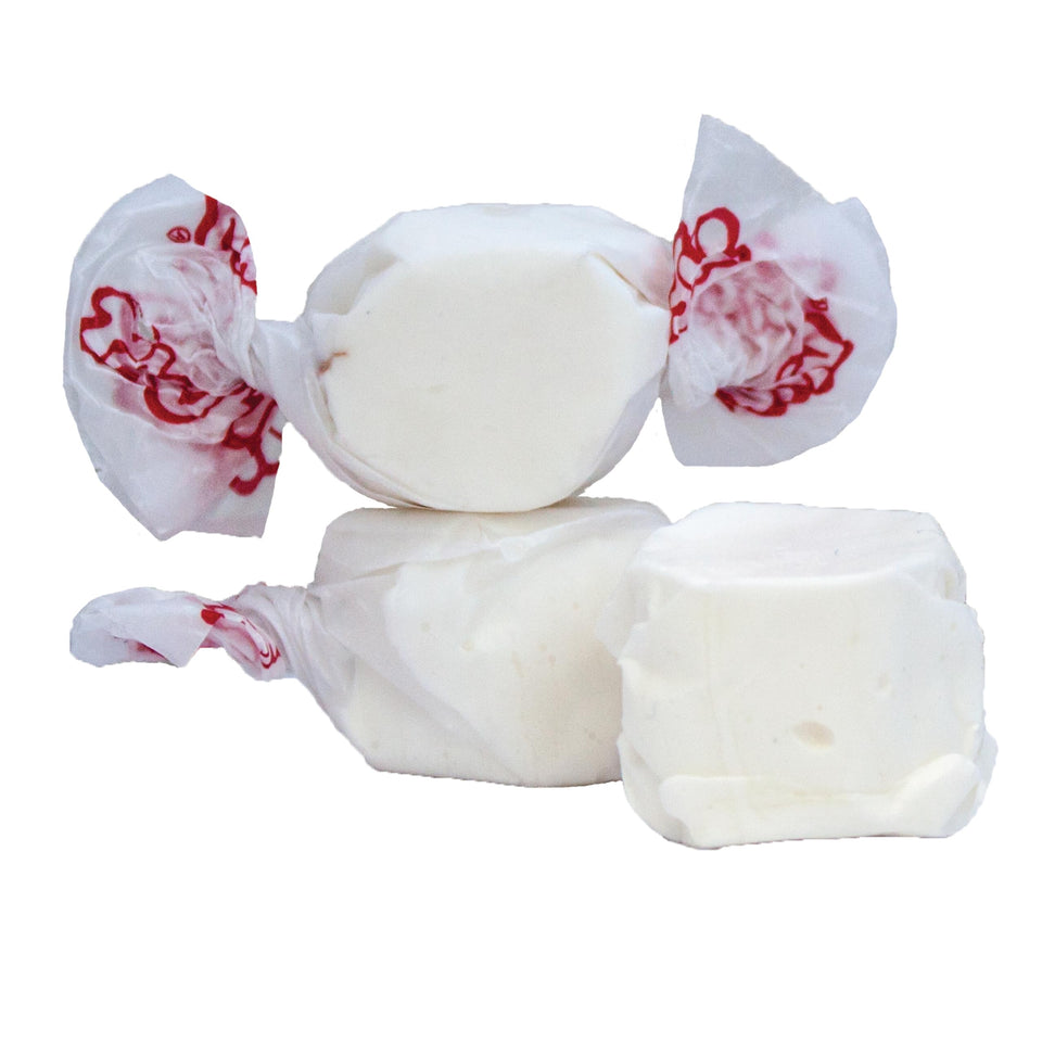 Taffy Town vanilla saltwater taffy in 2.5 lb packaging, ideal for gifting.