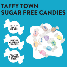 Taffy Town Sugar Free Candies Lite bag view highlighting portable treat