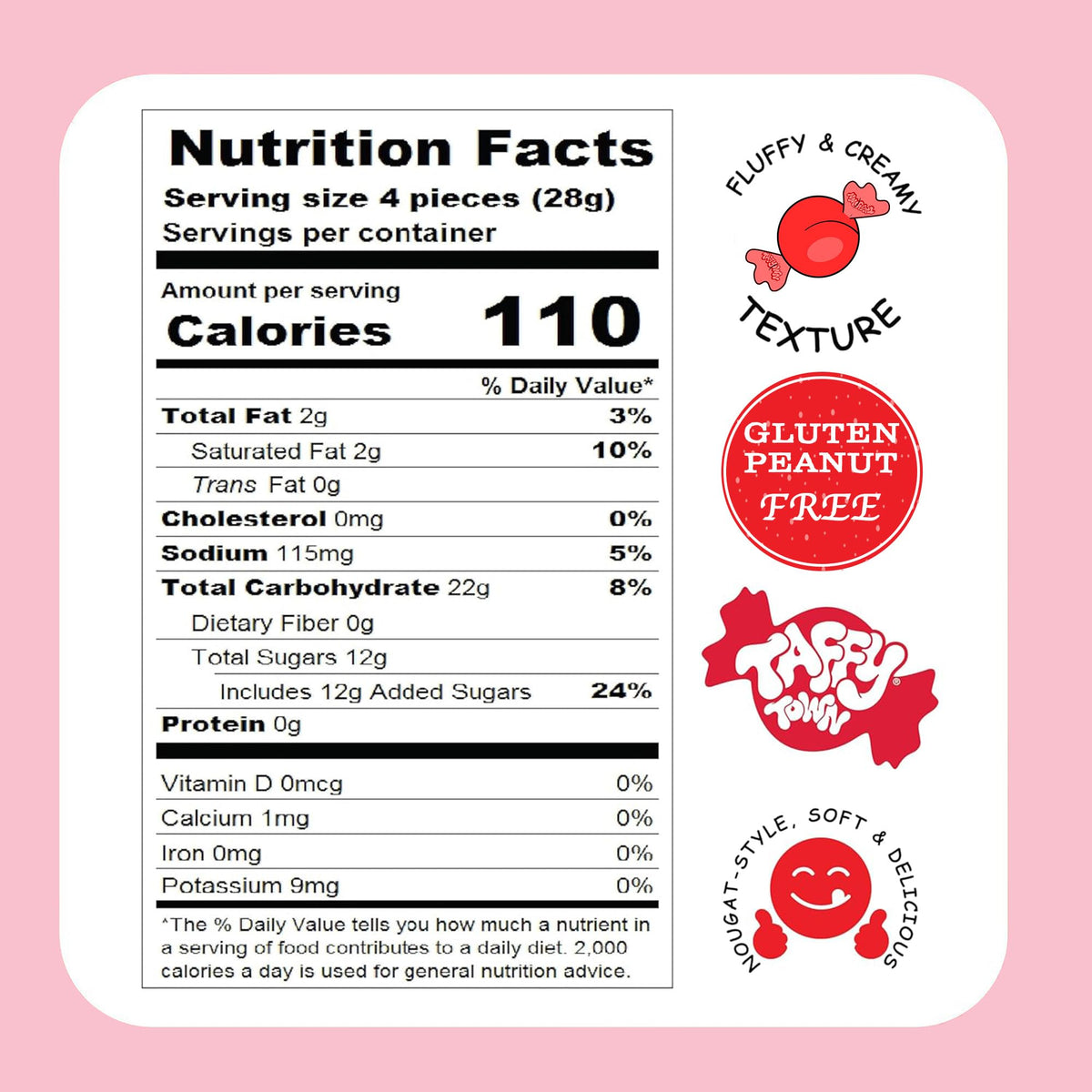Watermelon flavor variety in a Taffy Town assortment