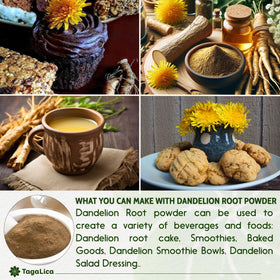 Tagalica fine powder milled from premium dandelion roots.