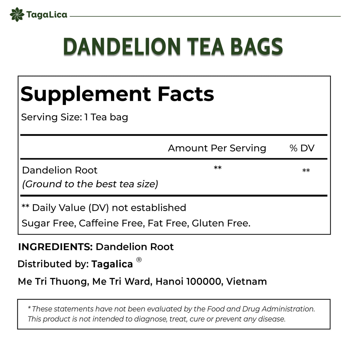 Brewing guide: TagalicaTa tea steep 3–5 minutes.