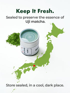 TAGASHIRA CHAHO Uji no Shiro whisking prep for smooth foam and color.