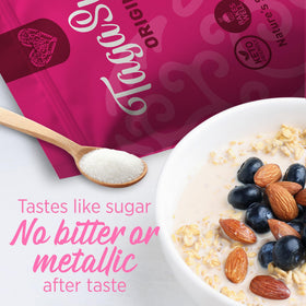 TagaSweet Original gluten-free label emphasizing clean ingredients.