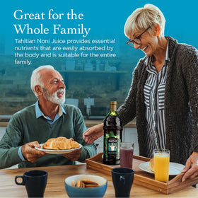 Tahitian Noni juice case display for convenient home use.