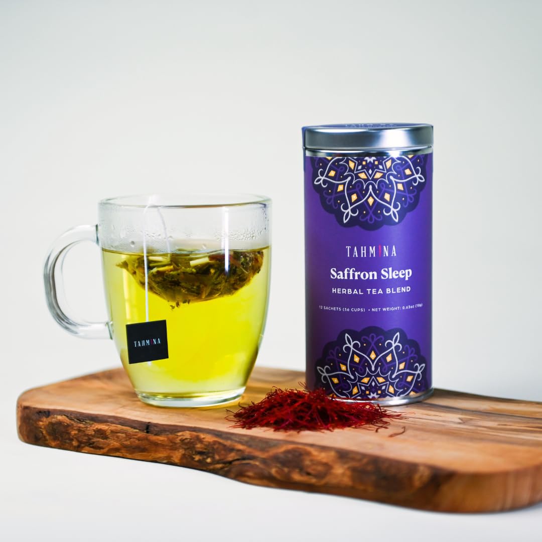 Tahmina Saffron Sleep Tea steeping guide for rich aroma