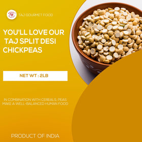TAJ Gourmet Foods chana dal cooking-ready texture close-up