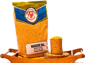 TAJ Gourmet Masoor Dal cooking in pot for quick, flavorful weeknight dinners.