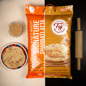 Chappatis ready to serve, cooked with TAJ Sharbati Atta.