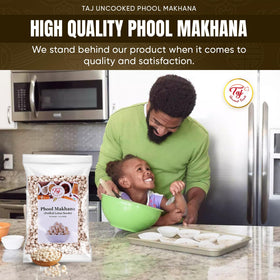 Traditional Indian snack heritage with modern convenience in TAJ makhana packaging