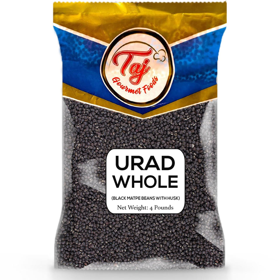 TAJ Urad Whole Dal 4lb pack ready for traditional dal dishes