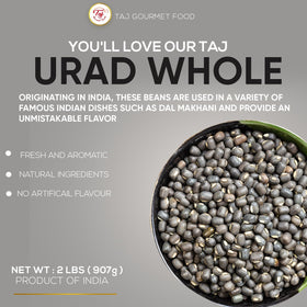 Dry urad beans on kitchen counter; staple for South Indian dishes