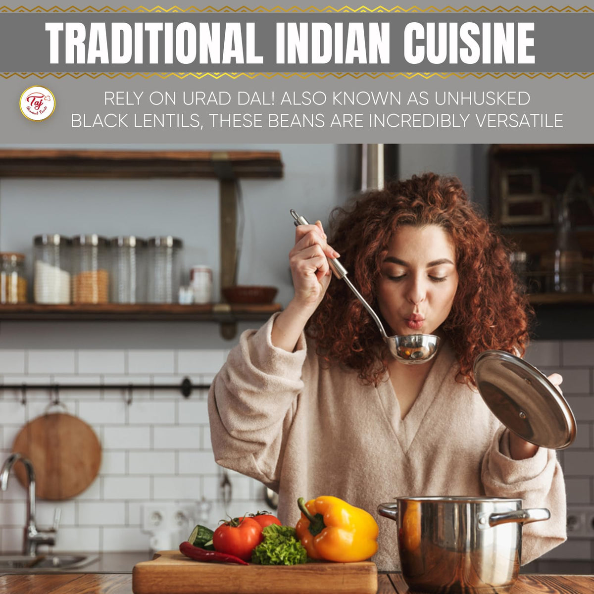 Origin India; TAJ Urad Whole Dal adds authentic Indian flavors