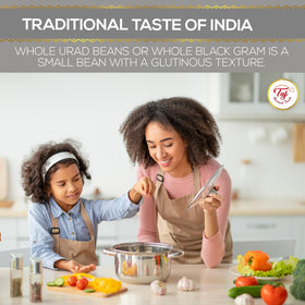 Pulses in a bag; TAJ Urad Whole Dal for bulk Indian cooking