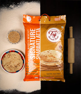 TAJ Signature Sharbati Atta home kitchen use for everyday meals.