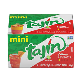 Tajin Clasico mini display pack for on-the-go flavor boost on snacks.