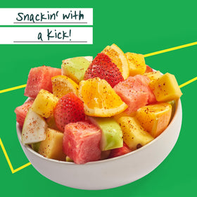 Tajín Clásico sprinkled on fresh fruit for a bright-lime kick.
