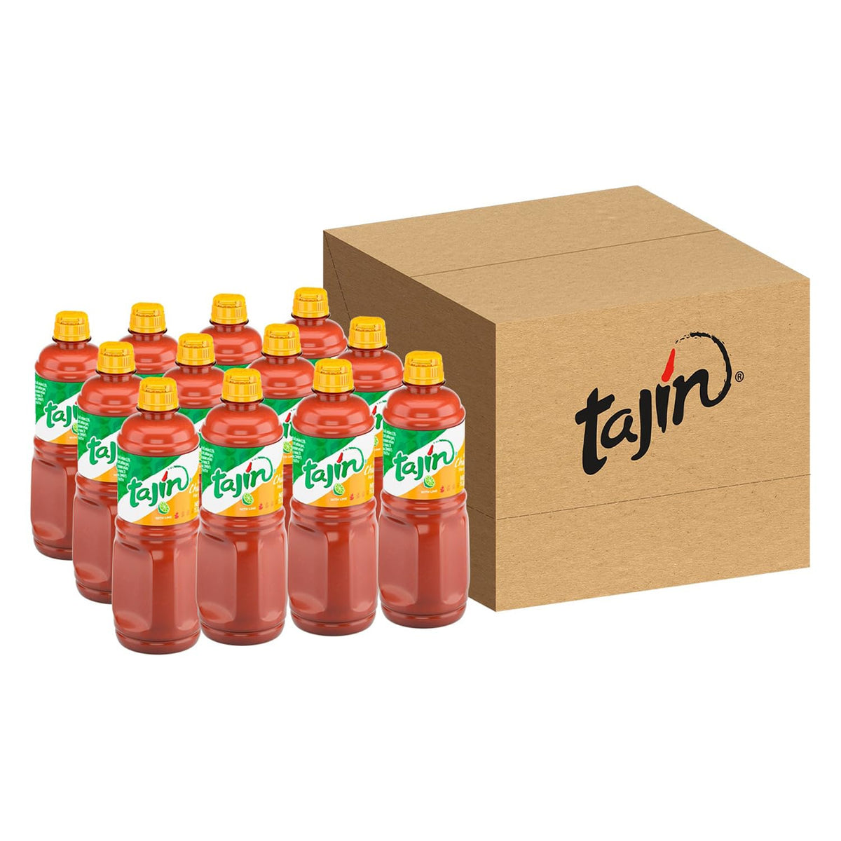 Tajín Fruity Chamoy Sauce bottle front view, ideal for fruit platters and snacks.