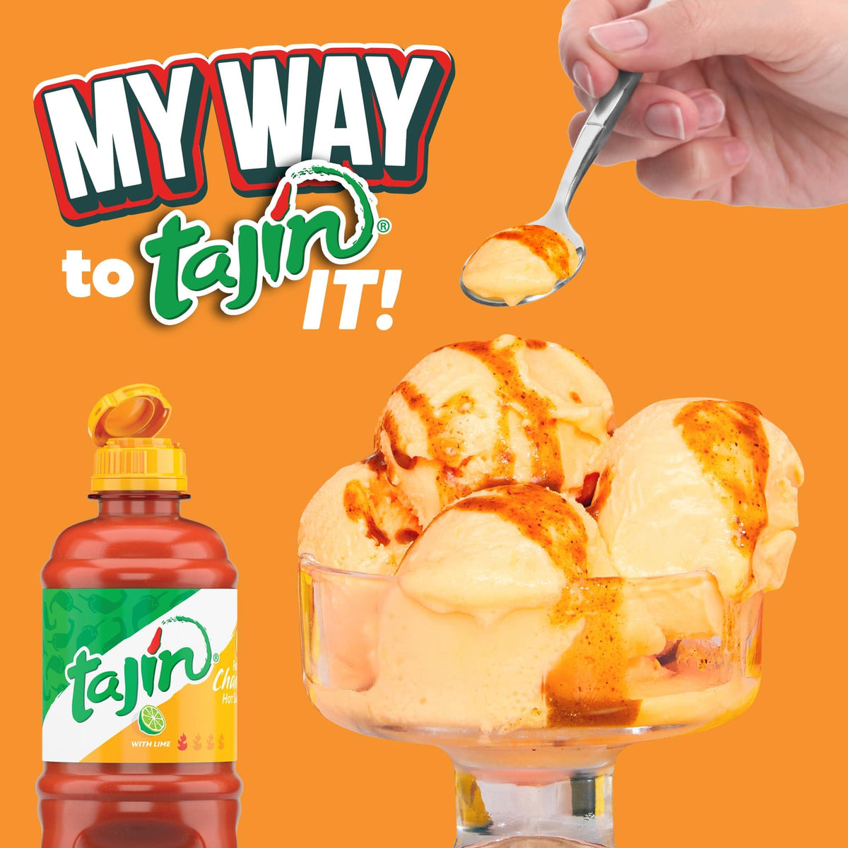 Tajín Fruity Chamoy Sauce bulk pack display for events or gatherings.