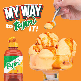 Tajín Fruity Chamoy Sauce bulk pack display for events or gatherings.