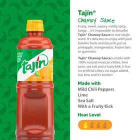 Tajín Fruity Chamoy Sauce on mangonadas enhances color and taste.