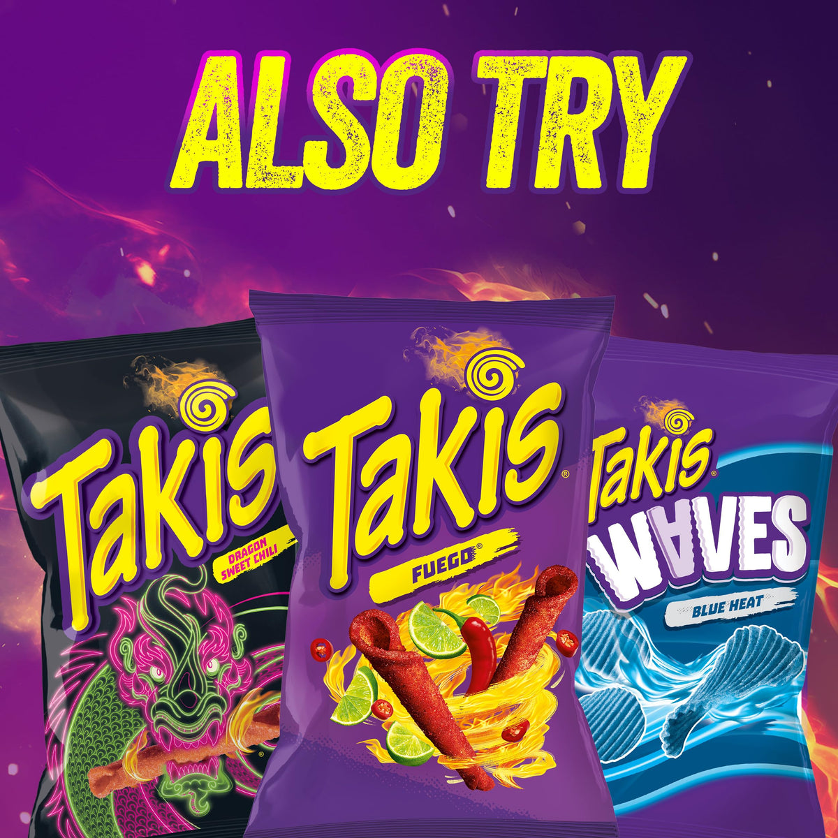 Takis Blue Heat vibrant chips add color and crunch to game night.