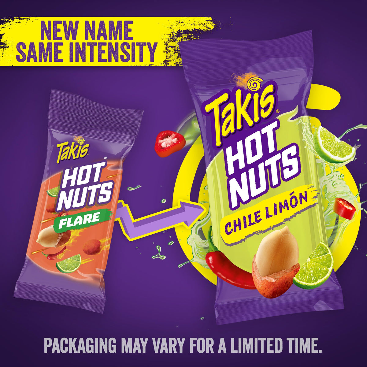 Takis Flare Hot Nuts serving bowl, shareable snack for gatherings and road trips.